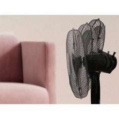 Ventilador de Pie Altura Regulable 100-125cm negro FN122397