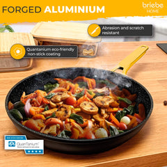 Juego de 3 Sartenes Antiadherentes Induccións Gold Titanium Ø 20-24-28