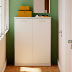 Armario Bajo Class con Estantes Blanco 101x74x36 cm