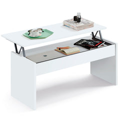 Mesa Opal Elevable 58x100x50/47x100x50cm Blanco