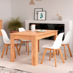 Mesa Opal Fija Salón 77x140x80 cm Roble Gold Gold