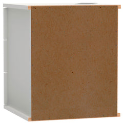 Mesita de Noche Serenade 3 Cajones 48.5x41x40 cm Blanco