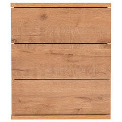 Mesita de Noche Serenade 3 Cajones 48.5x41x40 cm Roble gold