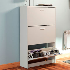 Zapatero Nova 3 Puertas 119.5x74x25 cm Blanco