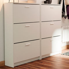 Zapatero Nova 3 Puertas 119.5x74x25 cm Blanco