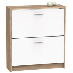 Zapatero Nova 2 Puertas 82x74x25 cm Cambrian/Blanco