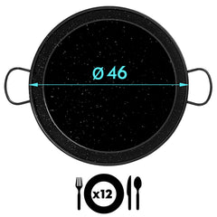 Set Medium Paellero 40cm + Paellera 46cm + Patas L3