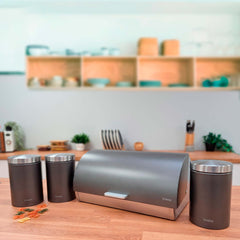 Set Metallic Panera + 3 Botes Antracita/Inox