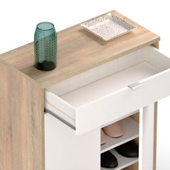 Zapatero Domus 2 Puertas Blanco alto brillo/cambrian 101x75x36 cm