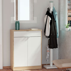 Zapatero Domus 2 Puertas Blanco alto brillo/cambrian 101x75x36 cm