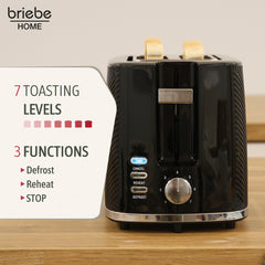 Set Tostador + Hervidor + Cafetera Elegance Negro