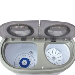 Mini Lavadora briebe Camp Portátil Camping con Centrifugado 3Kg Blanco/Gris