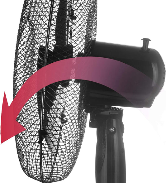 Ventilador de Pie Altura Regulable 100-125cm negro FN122397