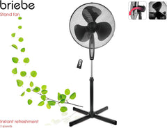 Ventilador de Pie Altura Regulable 100-125cm negro FN122397