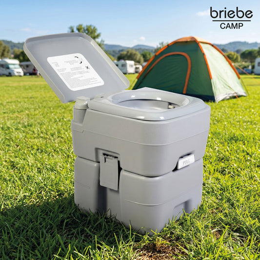 WC briebe Camp Compact Plus Inodoro Portátil Químico Adultos Potty 20L Camping Camper