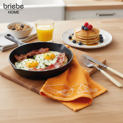 Set de 6 Paños de Cocina briebe Home 100% Algodón Rizo 50X50cm, Alta Absorción y Suavidad Colores Bordados