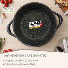 Batería Cocina Granitec Inducción 8 Piezas MGK17