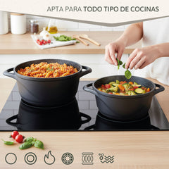 Batería Cocina Granitec Inducción 8 Piezas MGK17