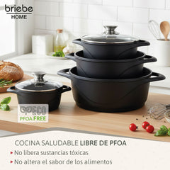 Batería Cocina Granitec Inducción 8 Piezas MGK12