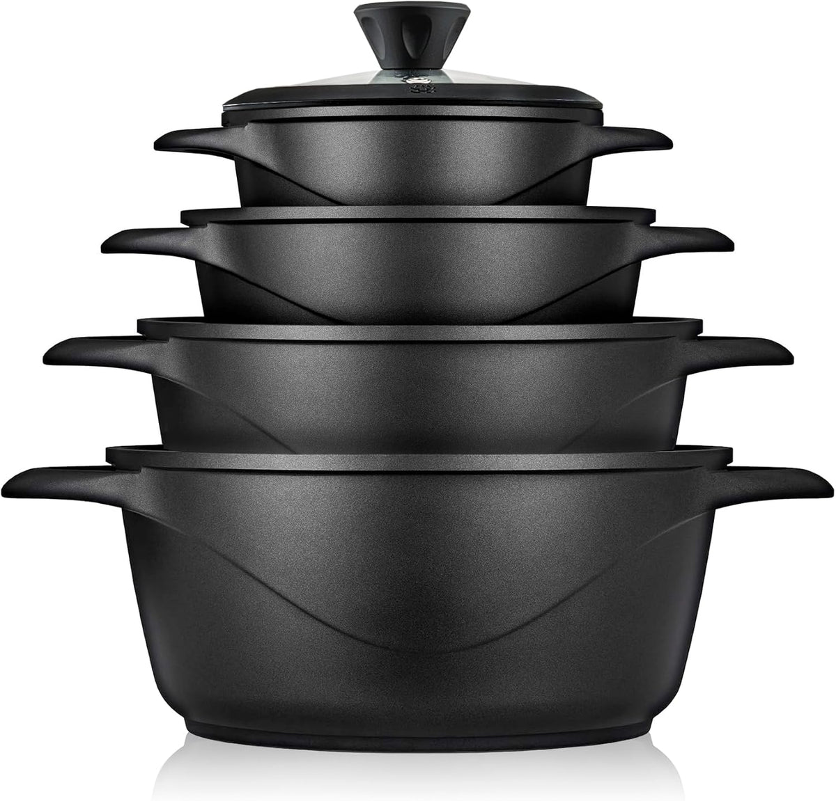 Batería Cocina Granitec Inducción 8 Piezas MGK12S
