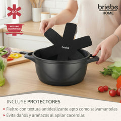 Batería Cocina Granitec Inducción 8 Piezas MGK12S