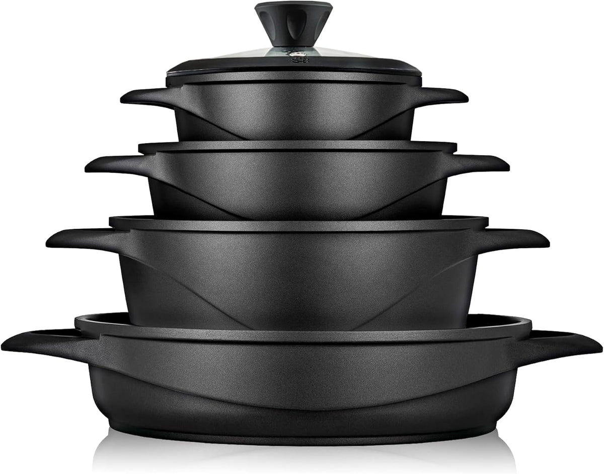 Batería Cocina Granitec Inducción 8 Piezas MGK17S