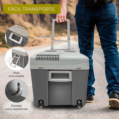 Nevera briebe Camp Portátil Eléctrica de Viaje Camping 40L Gris
