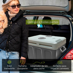 Nevera briebe Camp Portátil Eléctrica de Viaje Camping 40L Gris