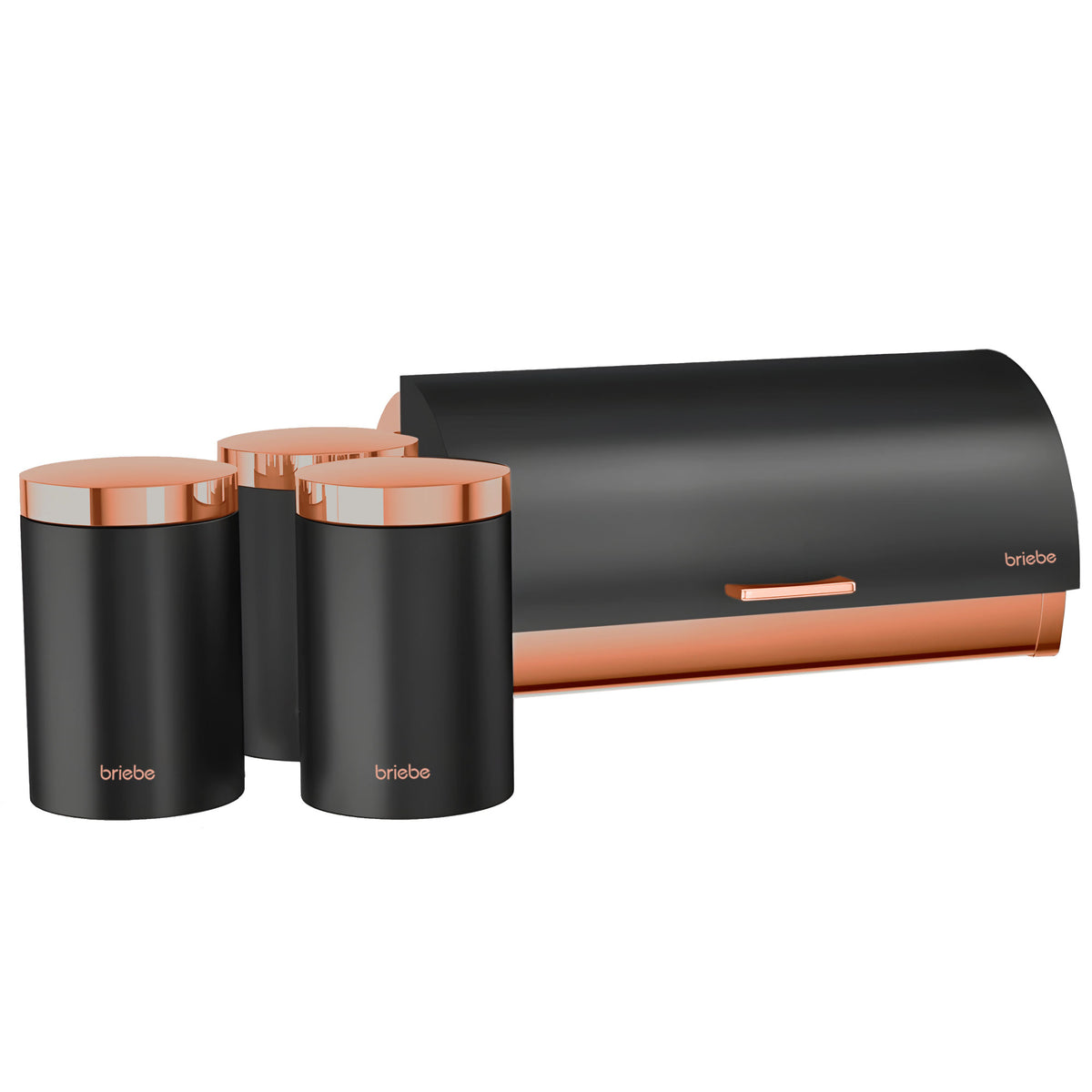 Set Metallic Panera + 3 Botes Negro/Oro Rosa
