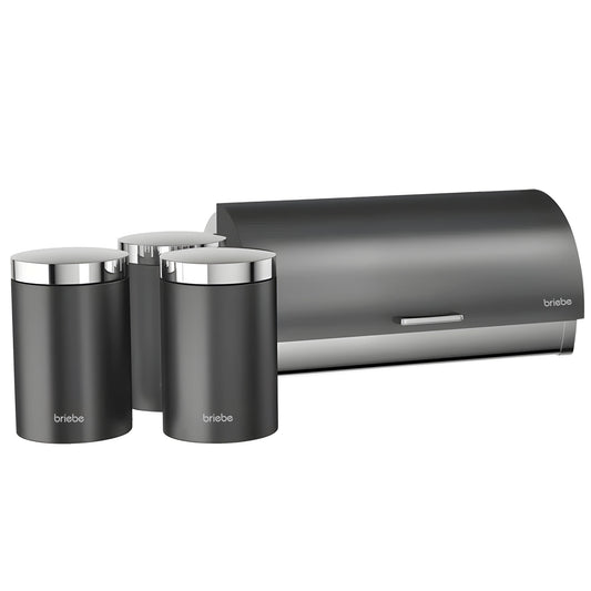 Set Metallic Panera + 3 Botes Antracita/Inox