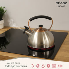 Tetera Classic 2.5L Inox/Bronce