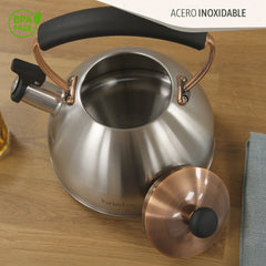 Tetera Classic 2.5L Inox/Bronce