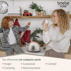 Tetera Classic 2.5L Inox/Bronce