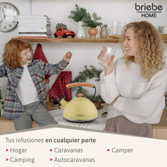 Tetera Retro 2.5L Pastel Amarillo