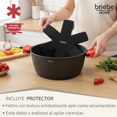 Cazuela alta Black Titanium Ø 28