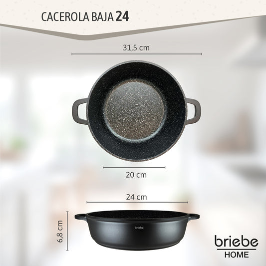 Cazuela baja Black Titanium Ø 24