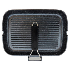 Grill Asador Ondulado Black Titanium 34x24cm