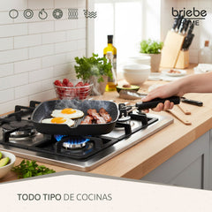 Grill Asador Ondulado Black Titanium 28x28cm