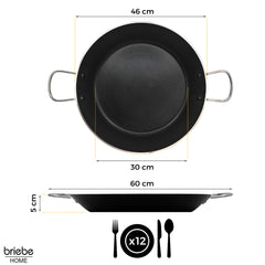 Paellera Inducción Zafrán 46cm 11-12 raciones