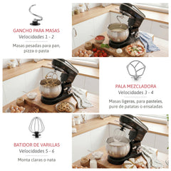 Batidora Amasadora 1800W KM1164 Negro