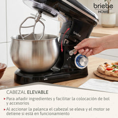 Batidora Amasadora 1800W KM1164 Negro