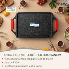 Bandeja Asadora Black Titanium 43x25cm