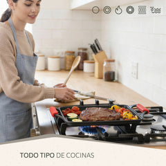 Bandeja Asadora Black Titanium 43x25cm