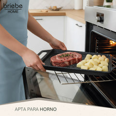 Bandeja Asadora Black Titanium 43x25cm