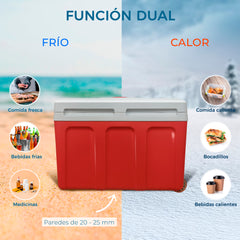 Nevera briebe Camp Portátil Eléctrica de Viaje Camping 40L Roja