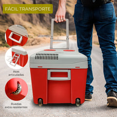 Nevera briebe Camp Portátil Eléctrica de Viaje Camping 40L Roja