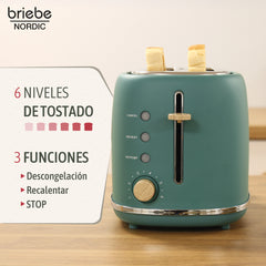 Tostador Nordic 2 rebanadas Verde