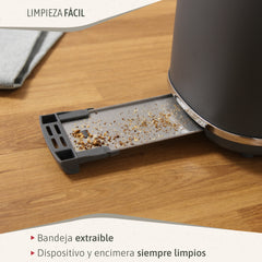 Tostador Nordic 2 rebanadas Gris