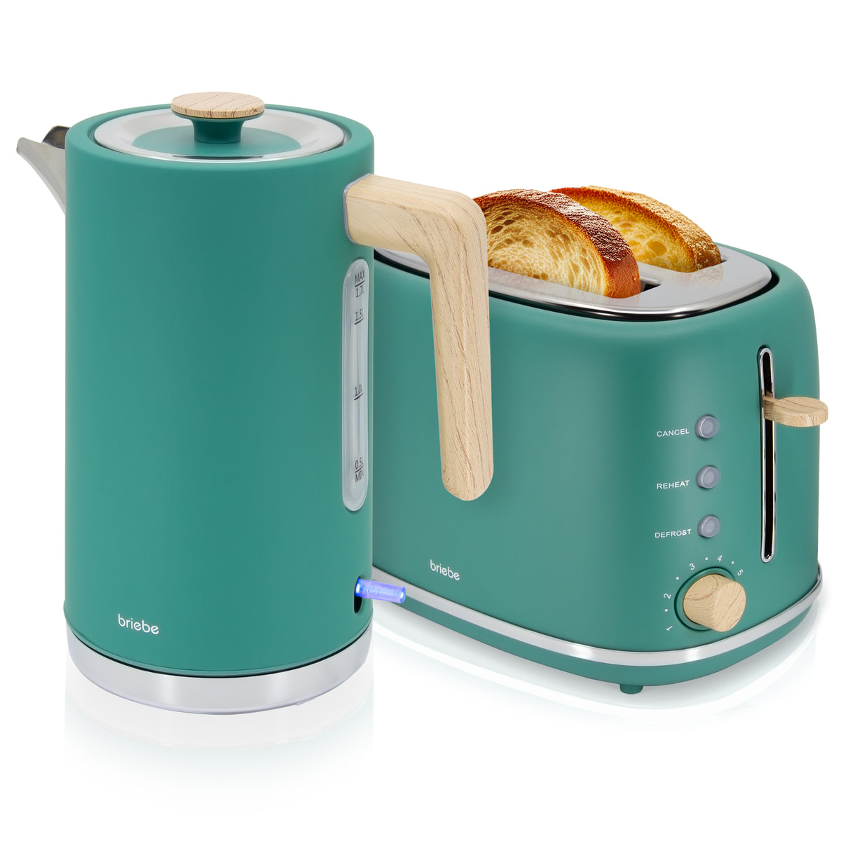 Set Nordic Tostador 2 rebanadas + Hervidor Verde