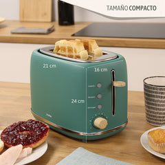 Set Nordic Tostador 2 rebanadas + Hervidor Verde